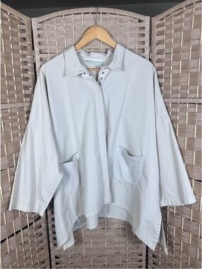 NWT Eleven Stitch Design Cotton Lagenlook Oversized Made in USA Shirt - Size L